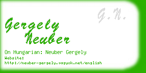 gergely neuber business card